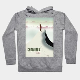 Chamonix france ski travel poster. Hoodie